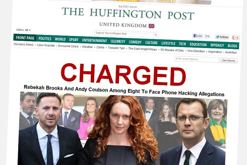 "Oskarżeni" - krzyczą brytyjskie media donosząc o zarzutach dla byłych szefów "News of the World"