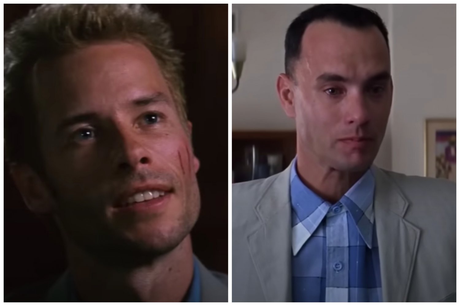 Kadry z filmów "Forrest Gump" i "Memento".