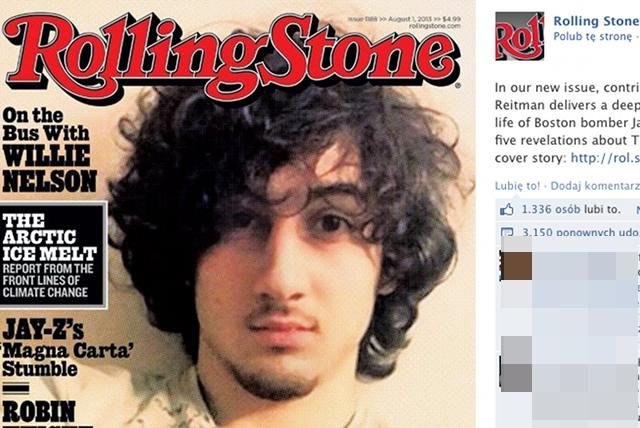 Dżochar Carnajew na okładce sierpniowego numeru magazynu "Rolling Stone"