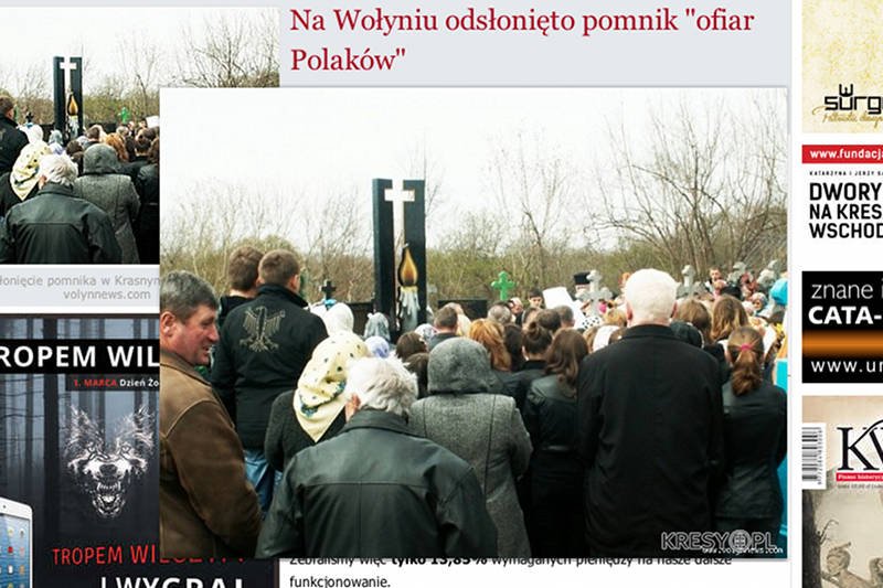 Serwis kresy.pl informuje: na Wołyniu odsłonięto pomnik ofiar Polaków