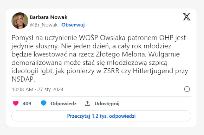 Barbara Nowak ma wystartować w wyborach samorządowych. Nieoficjalnie wiadomo, z jakiego okręgu