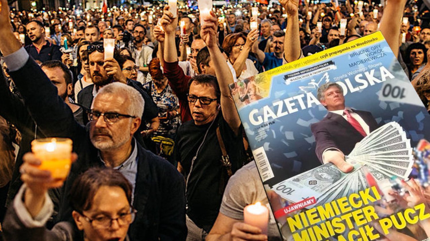 "Gazeta Polska" doszukała się powiązań fundacji "Akcja Demokracja" z niemieckimi pieniędzmi i byłym wiceministrem finansów Niemiec.I strzelił jak kulą w płot.