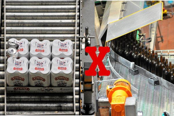 82 lata wojny puszek z butelkami.