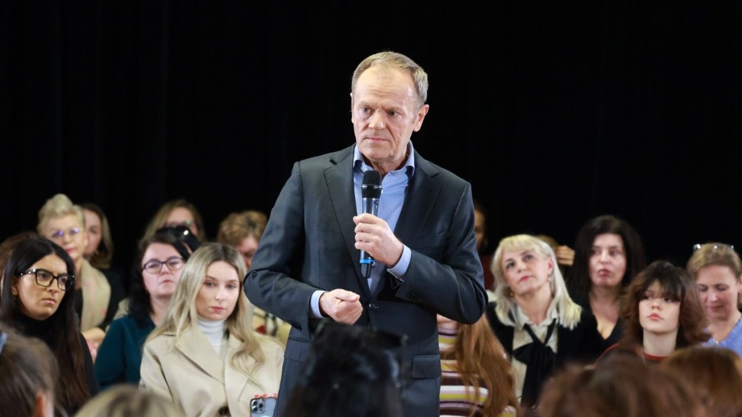 Donald Tusk na spotkaniu w Pszczynie