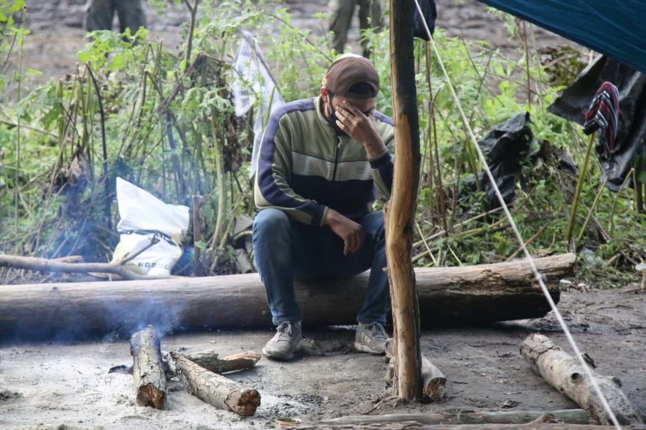 Michałowo. Punkt pomocy dla migrantów.