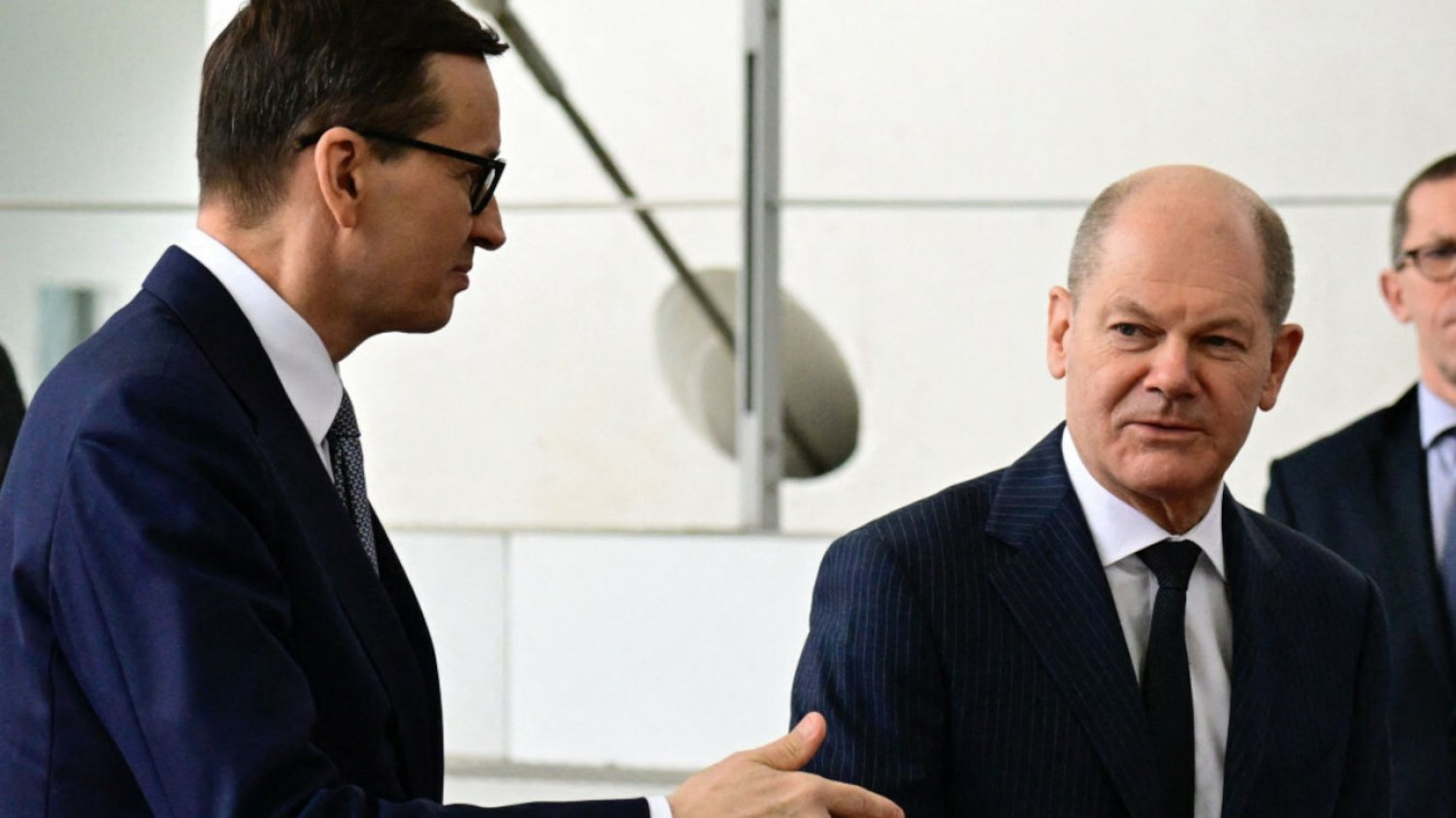Premier Mateusz Morawiecki i kanclerz Olaf Scholz.