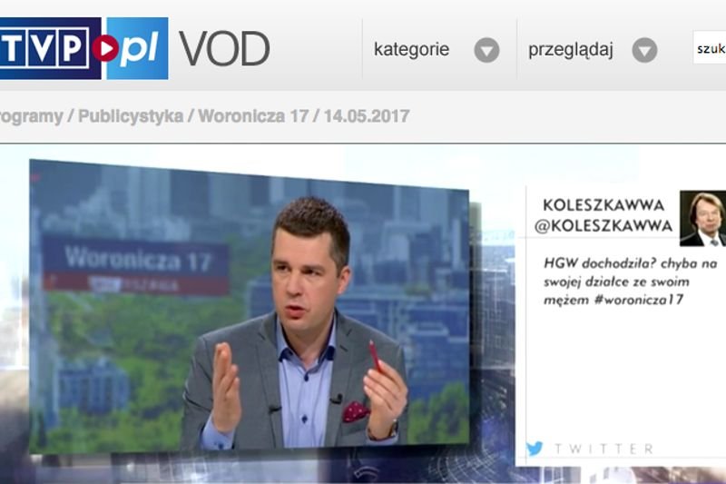 Były polityk PiS, potem pracownik Republiki, a obecnie pracownik TVP Michał Rachoń, na tle wulgarnego tweeta z aluzjami seksualnymi, wymierzonego w polityczkę opozycji.