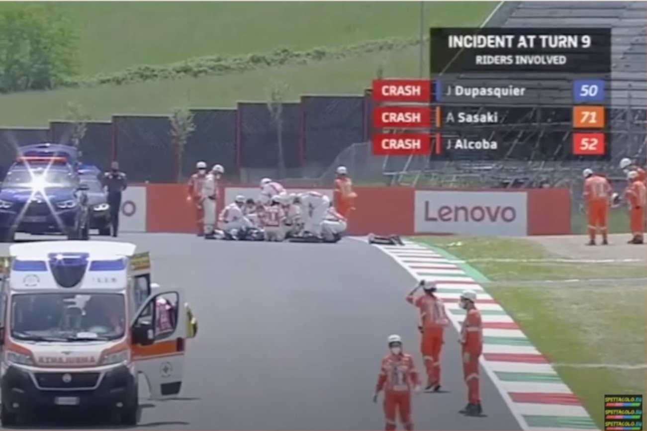 Wypadek na torze we Włoszech w Moto3.