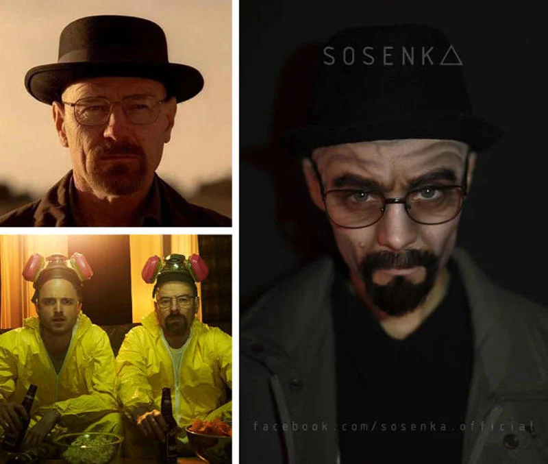 Sosenka jako Walter White z "Breaking Bad".