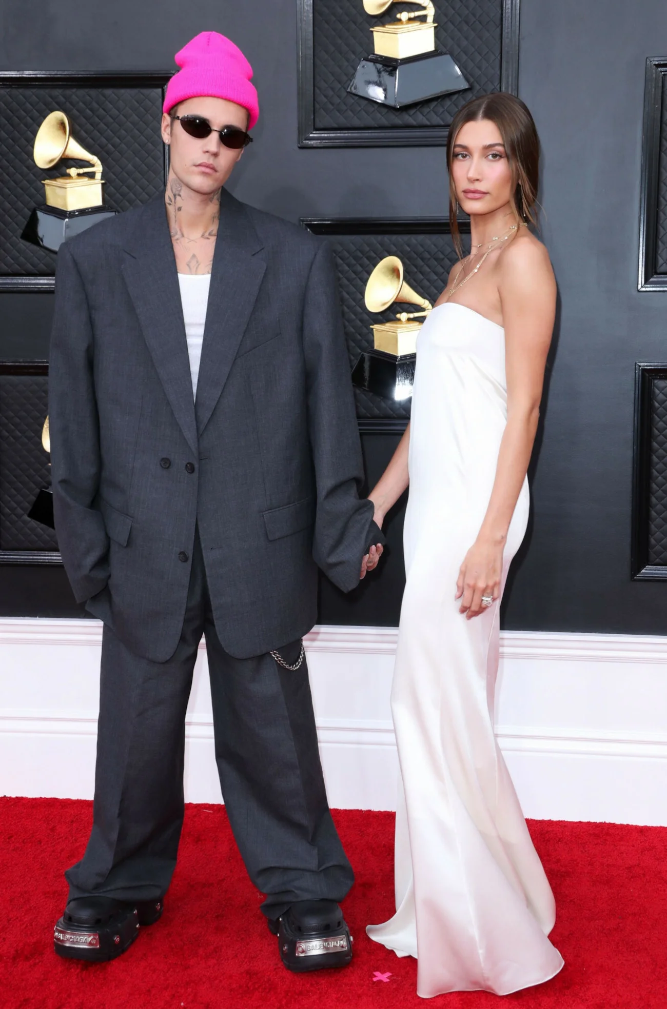 Justin Bieber i Hailey Bieber na Grammy 2022.