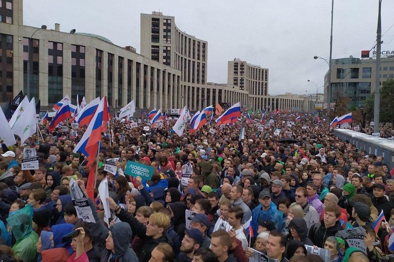 Kolejna demonstracja w Moskwie. Mówi się, że na ulice wyszło 50 tys. osób.