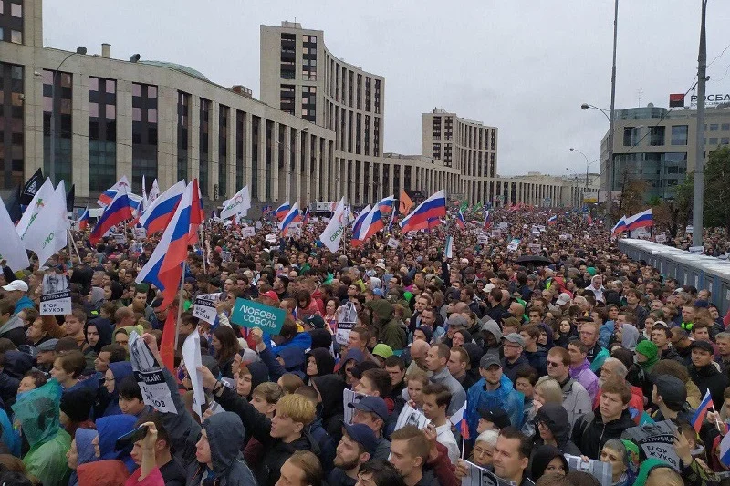 Kolejna demonstracja w Moskwie. Mówi się, że na ulice wyszło 50 tys. osób.