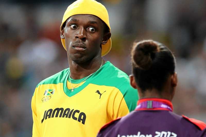 Koszulka z napisem "Jamaica" - ona najczęściej oznacza świetnego sprintera