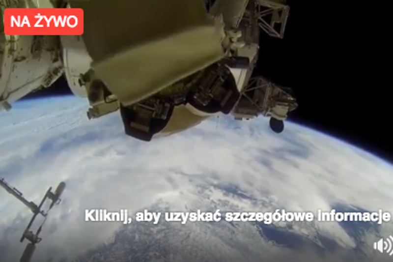 Trwa relacja z Międzynarodowej Stacji Kosmicznej.