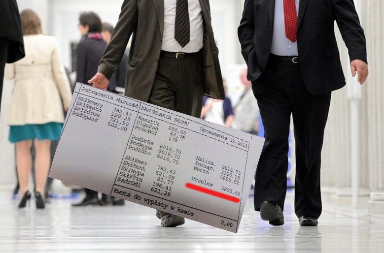 Ile zarabia szeregowy poseł? Jeden z parlamentarzystów pokazał wyciąg swojej pensji.