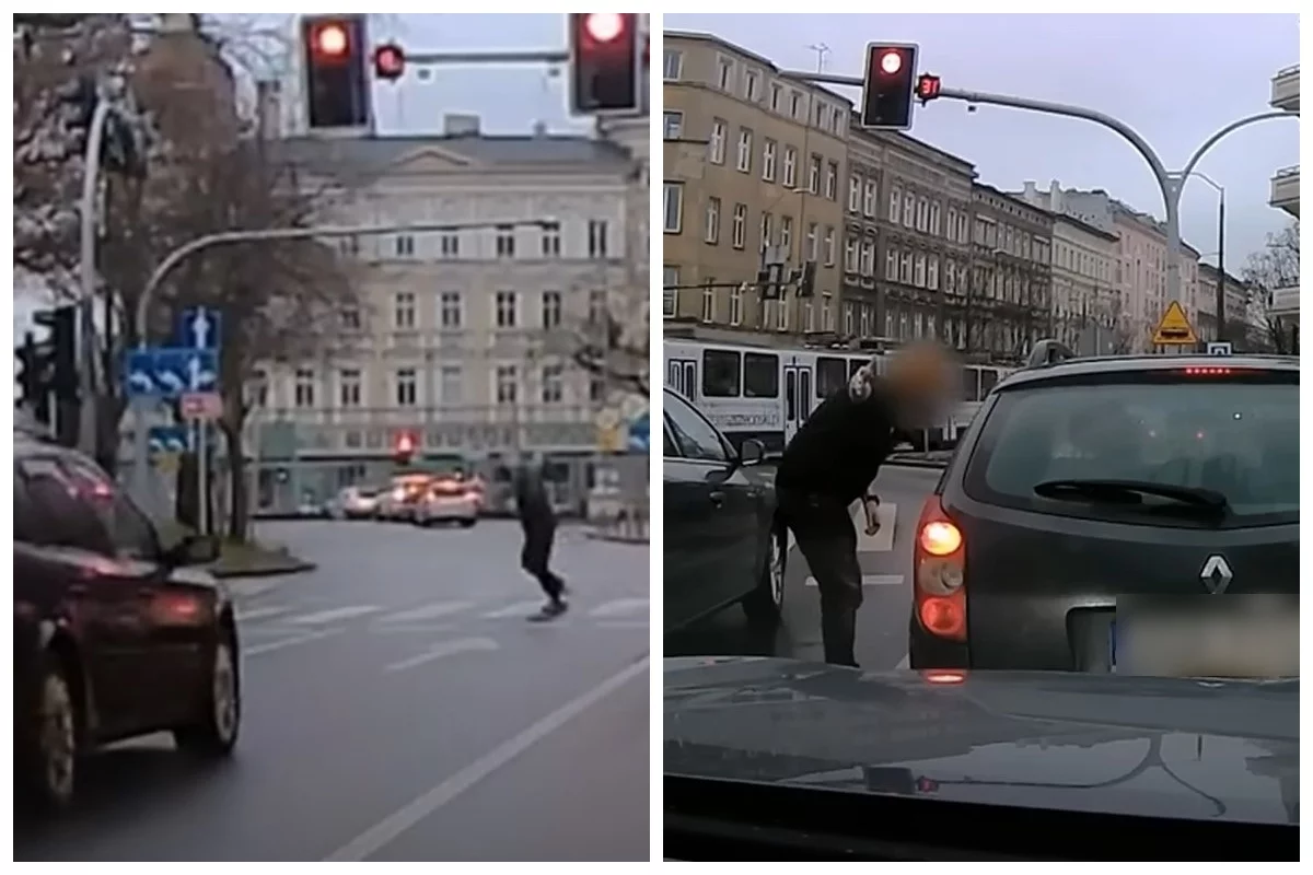 Szczecin. Pieszy prawie został potrącony na pasach. Wideo obiegło internet