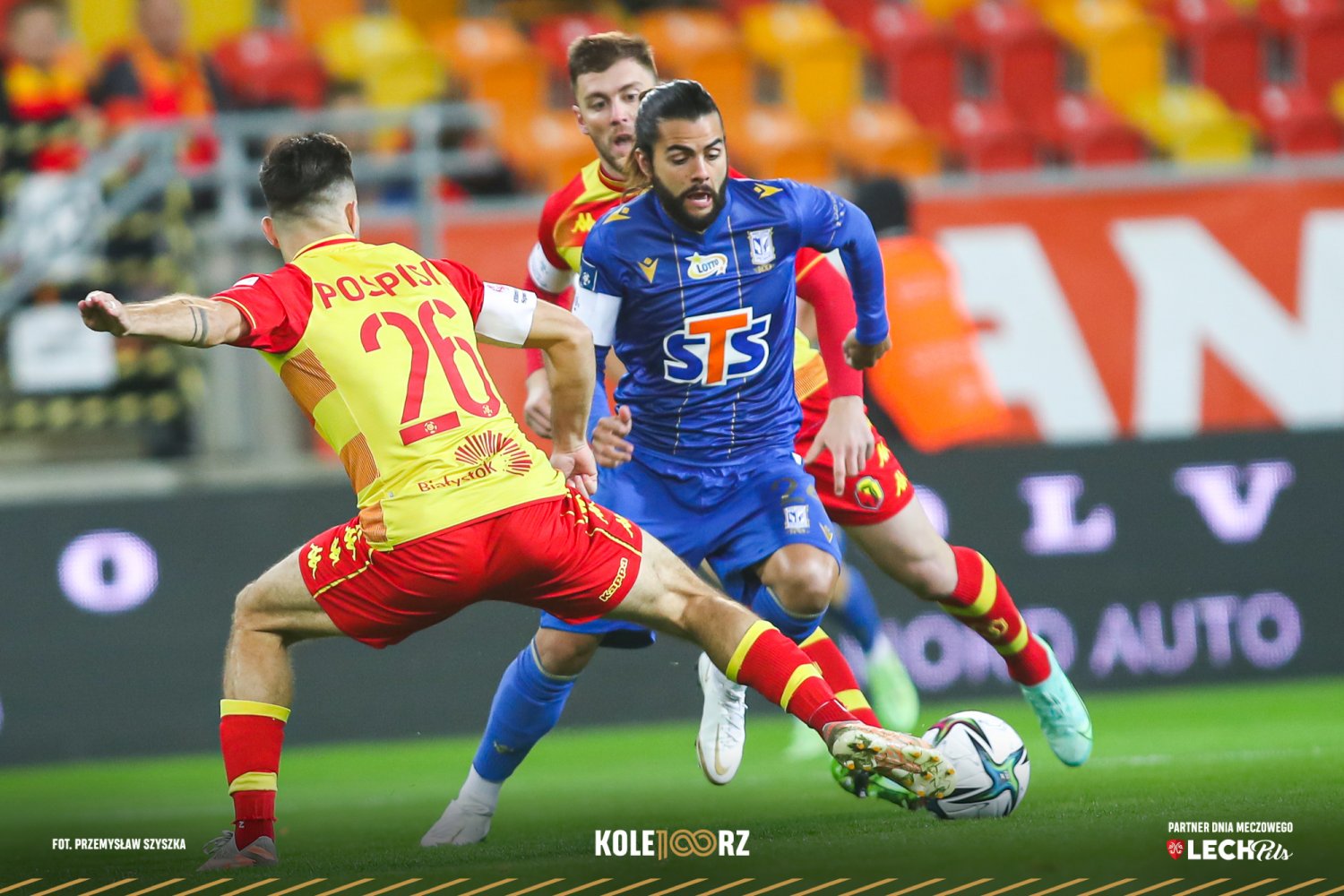 Jagiellonia Białystok jako pierwsza w tym sezonie ograła Lecha Poznań w PKO Ekstraklasie