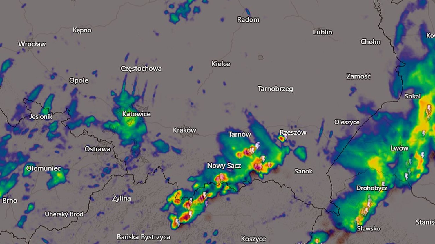 Nawałnice nie odpuszczą dziś w kilku regionach Polski