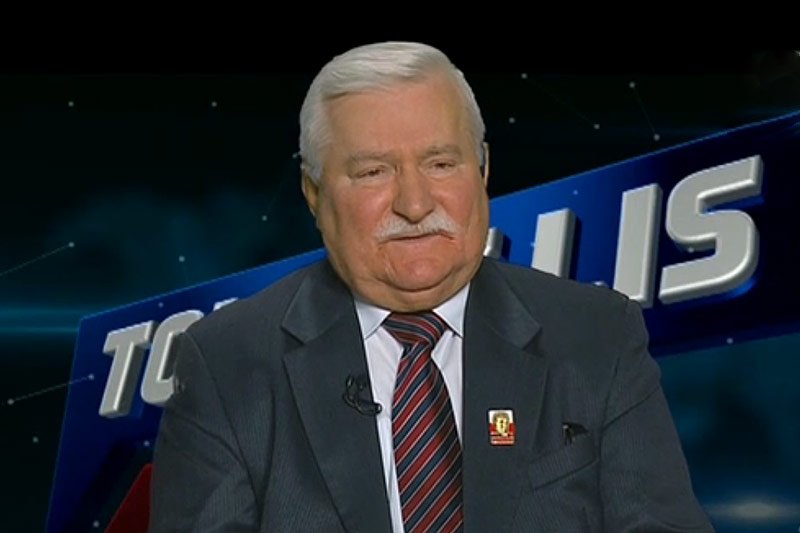 Lech Wałęsa był gościem poniedziałkowego programu "Tomasz Lis na żywo" na antenie TVP 2.