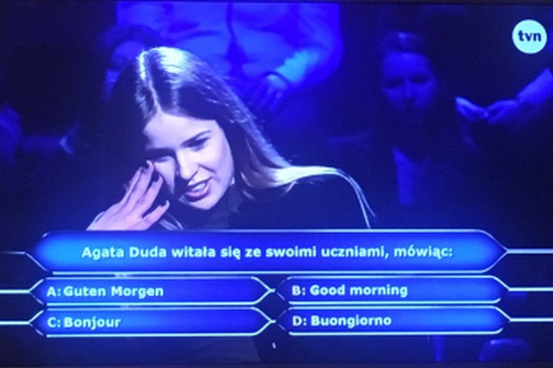 To pytanie w "Milionerach" o Agatę Dudę wywołało największe emocje w internecie.