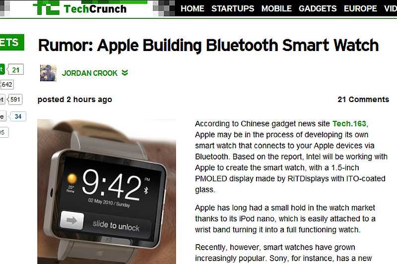 Czy tak będzie wyglądał smartwach od Apple? Kupicie zegarek tej marki?