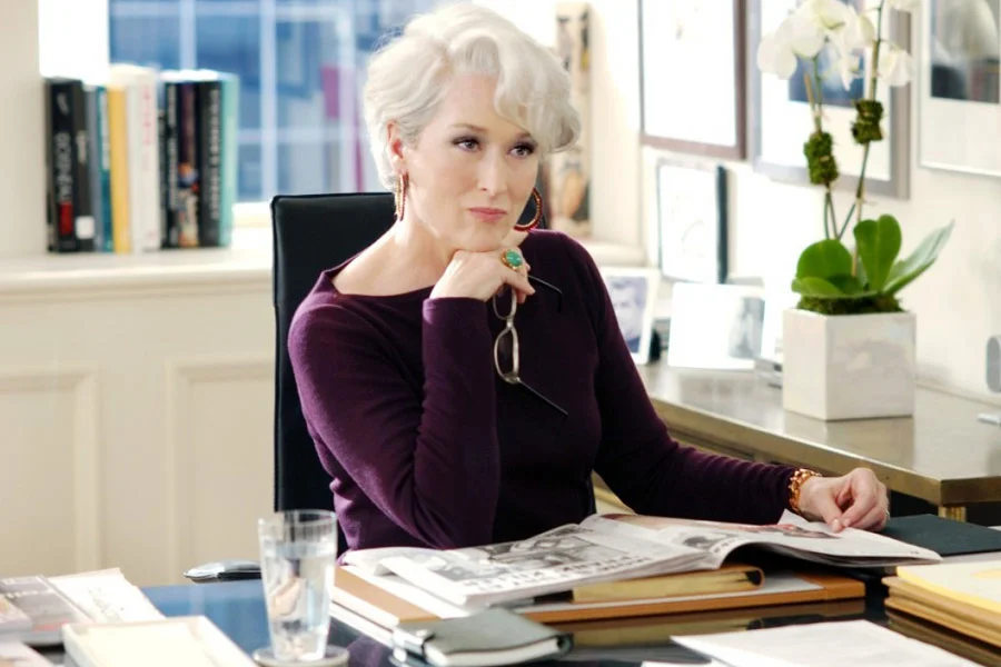 Meryl Streep w filmie „Diabeł ubiera się u Prady”