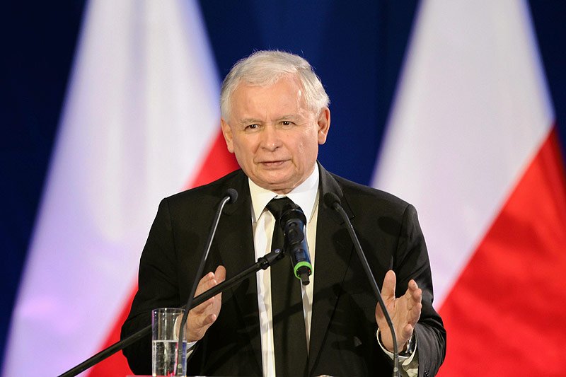 Jarosław Kaczyński podczas konwencji środowisk zjednoczeniowej prawicowych.