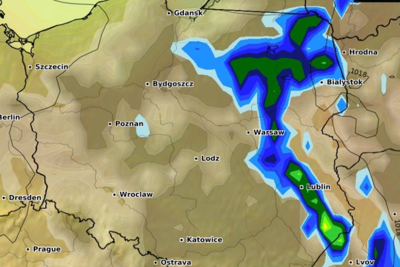 Pogoda 25 maja. Dwie masy powietrza nad Polską – burze i gradobicie