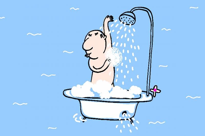 Polak w wannie to widok rzadki, szczególnie gdy skończy 40 lat