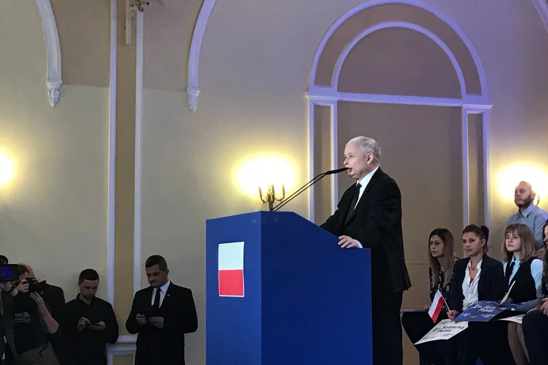 Prezes PiS Jarosław Kaczyński był gościem kongresu Solidarnej Polski.