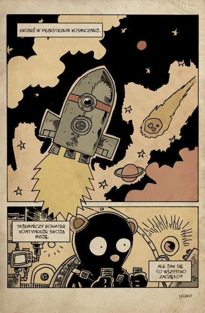 Kadr z komiksu Planeta Leluko