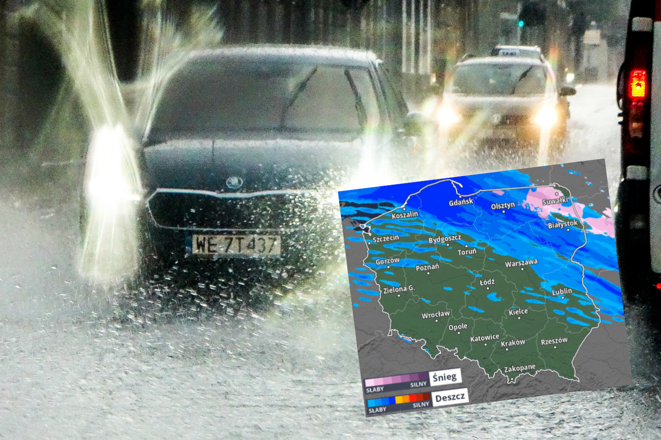 Ulewne deszcze, silny wiatr i oblodzone drogi. IMGW wydało nowe alerty