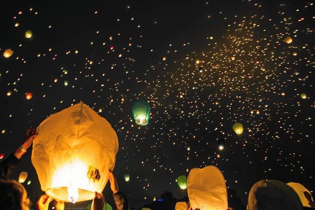 Ubiegłoroczne puszczanie lampionów w Poznaniu