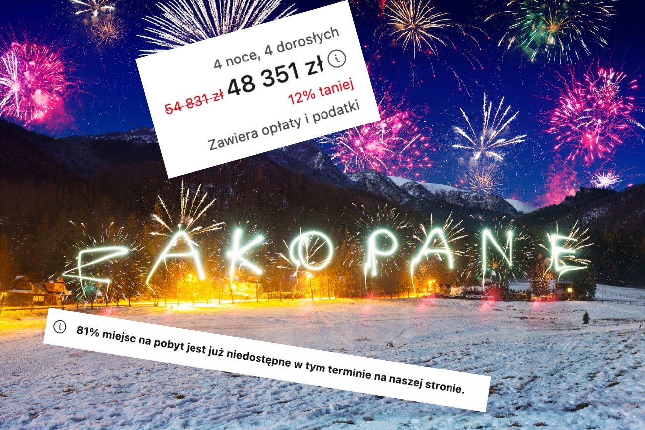 Ceny za noclegi w Zakopanem na sylwestra zdają się nie mieć górnej granicy