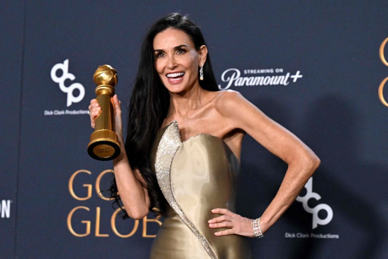 Złote Globy 2025. Poruszające wyznanie Demi Moore, to jej pierwsza nagroda. Demi Moore za tę przemowę otrzymała owację na stojąco. Aktorka otrzymała swój pierwszy Złoty Glob.