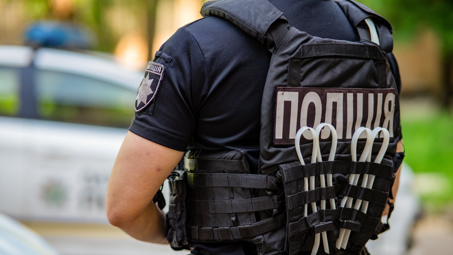 Ukraiński funkcjonariusz policji.