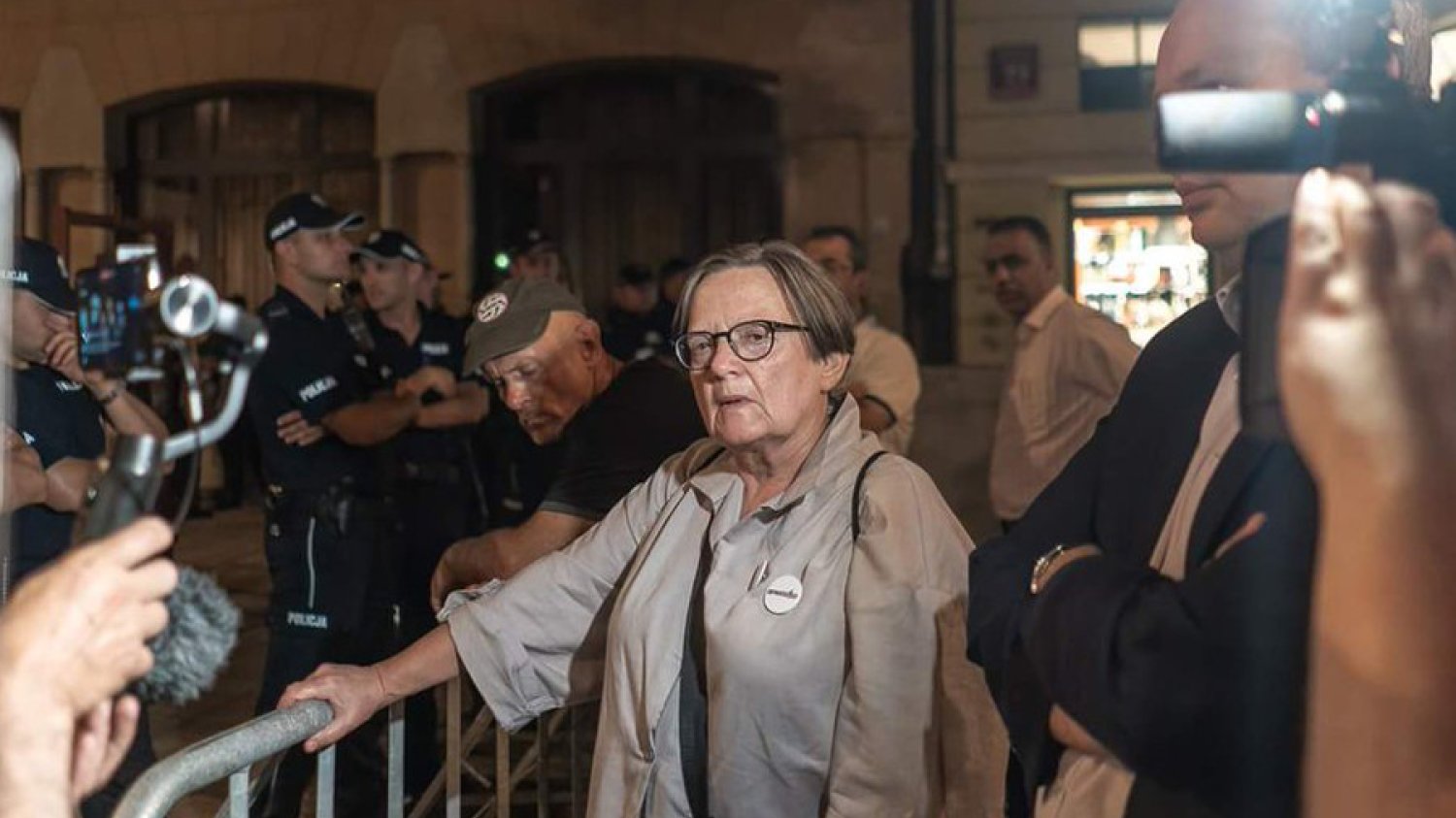 Agnieszka Holland na Krakowskim Przedmieściu