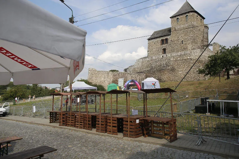 Zamek w Będzinie przed festiwalem.