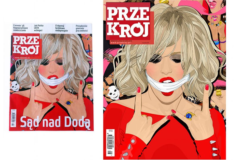 Okładka Przekroju (6/2012) autorstwa Olki Osadzińskiej