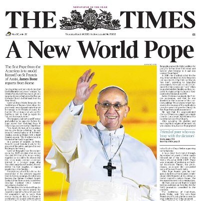 Tak papieża wita "The Times"