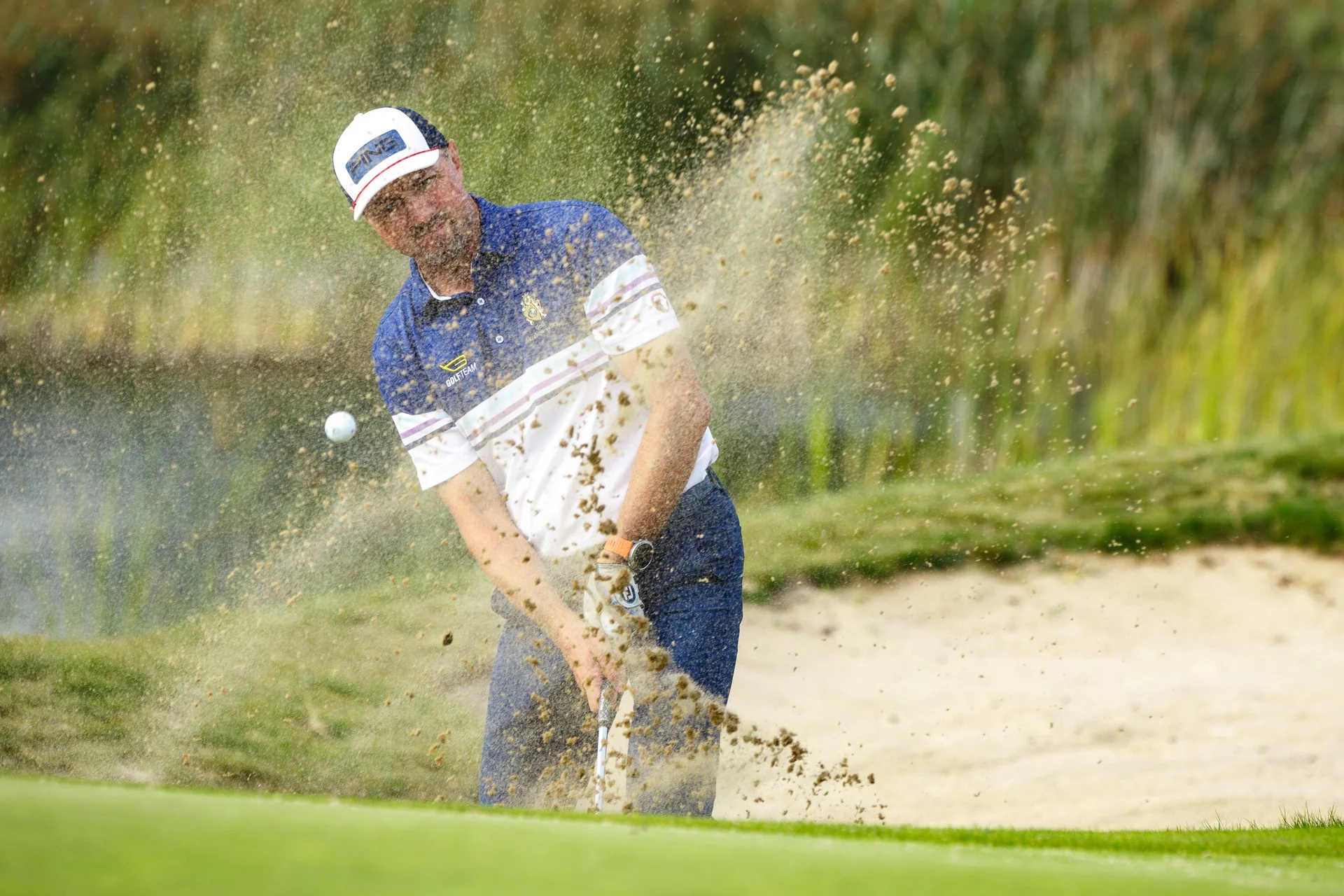 Jerzy Dudek podczas finału turnieju golfowego Polish Masters 2020