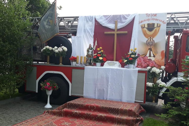 OSP przygotowało w Kłomnicach swój ołtarz.