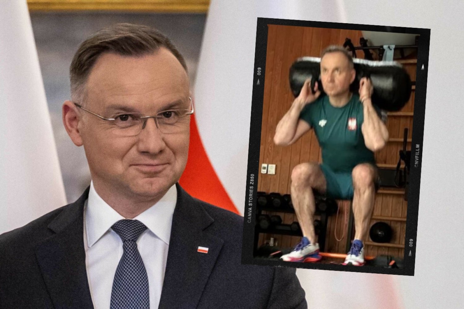 Andrzej Duda pokazał zdjęcia z treningu na siłowni. Będą kolejne memy? (FOTO)