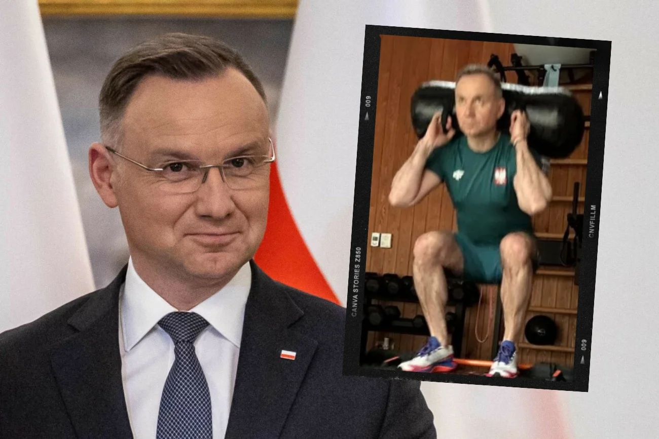 Andrzej Duda pokazał zdjęcia z treningu na siłowni. Będą kolejne memy? (FOTO)