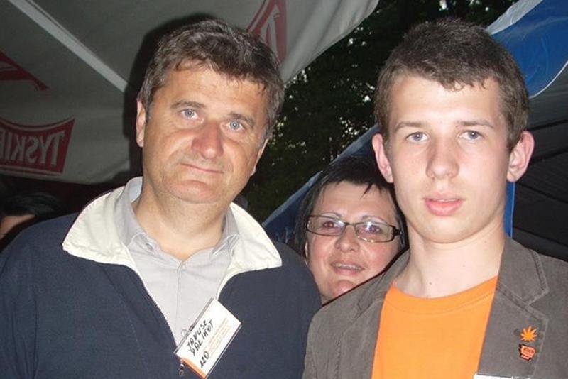 Damian Raczkowski z Januszem Palikotem