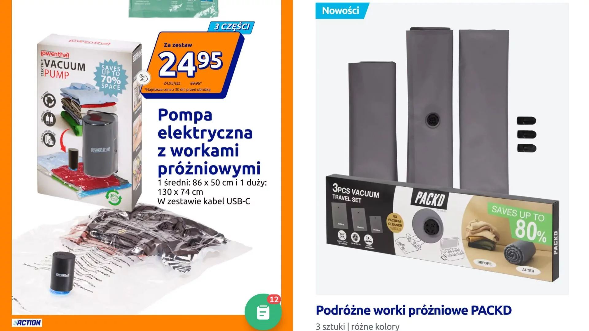 Worki próżniowe w Action Worki próżniowe do pakowania dostępne w Action