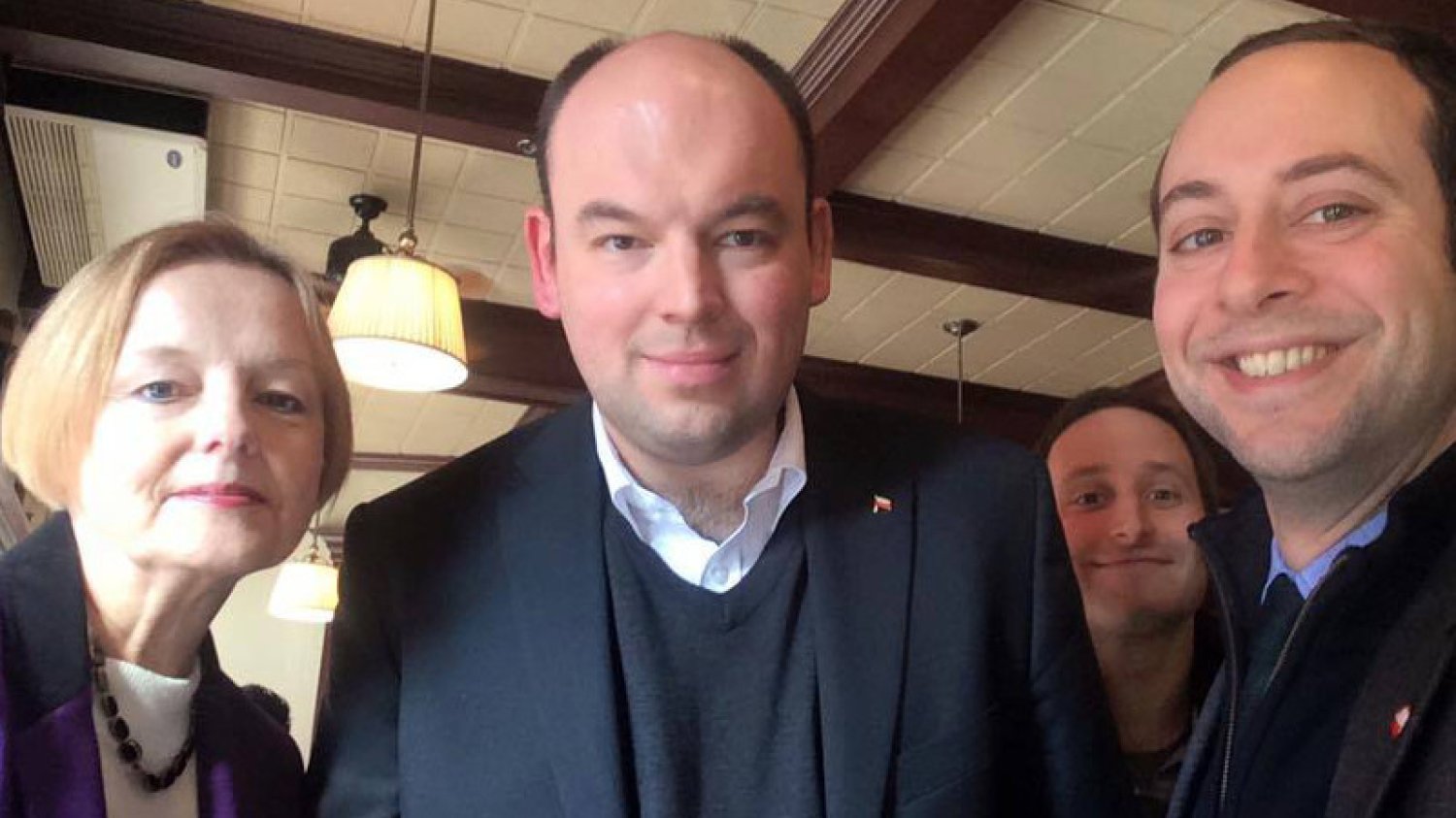 Na zdjęciu konsul Szonert, wiceminister MSZ Jan Dziedziczak i Matthew Tyrmand.