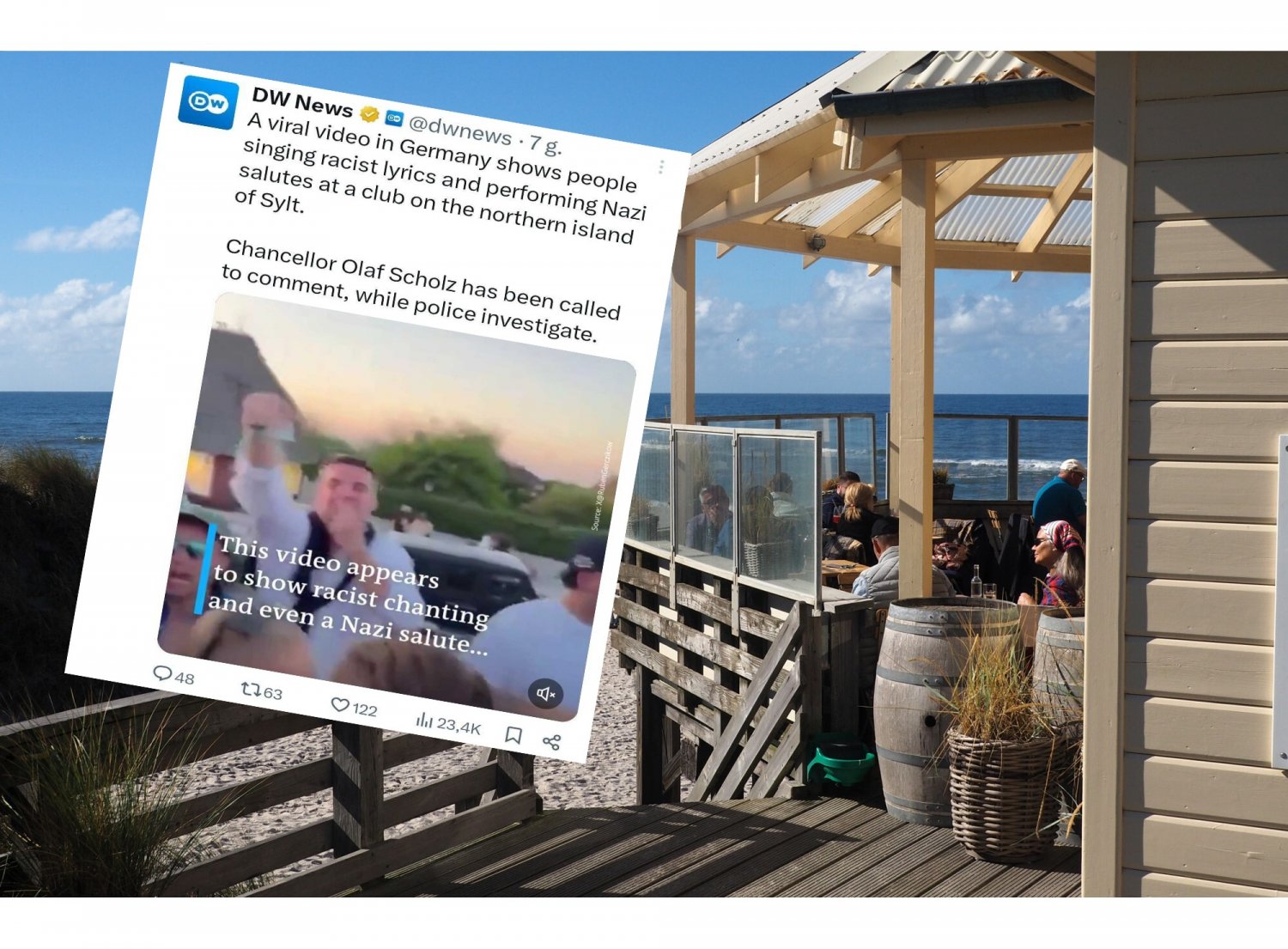 Skandal na wyspie Sylt. Skandowano rasistowskie hasła.