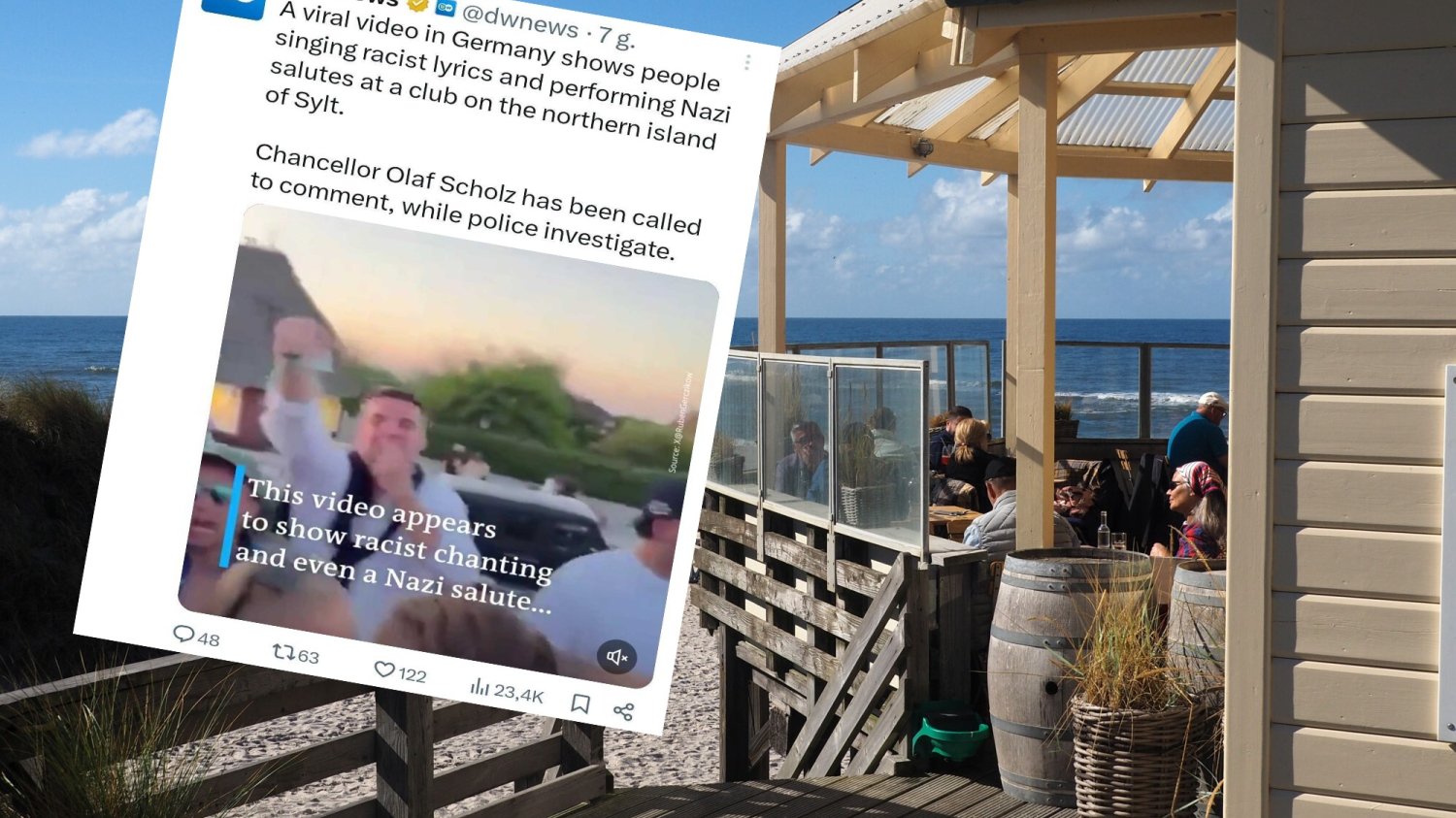 Skandal na wyspie Sylt. Skandowano rasistowskie hasła.