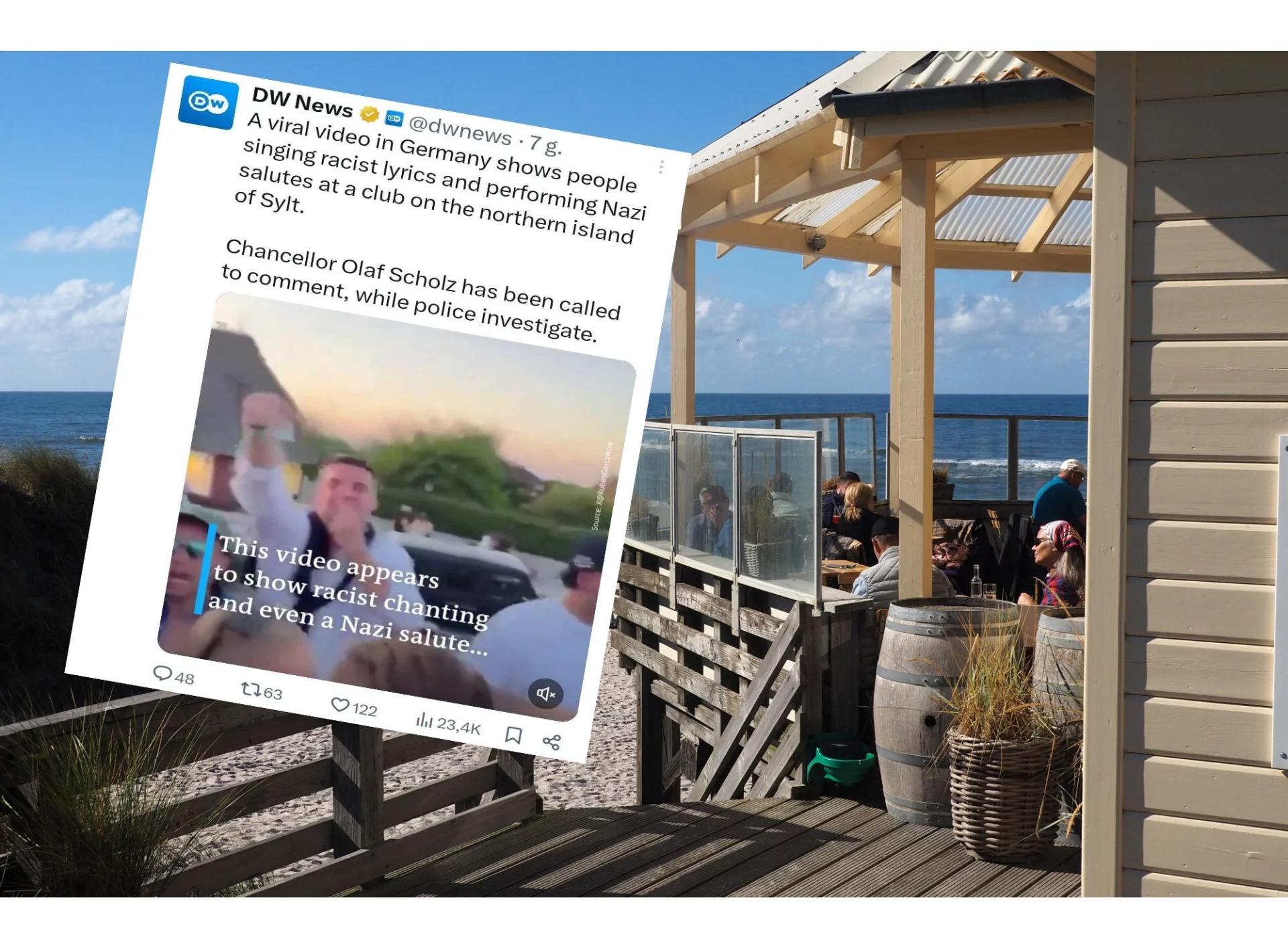 Skandal na wyspie Sylt. Skandowano rasistowskie hasła.